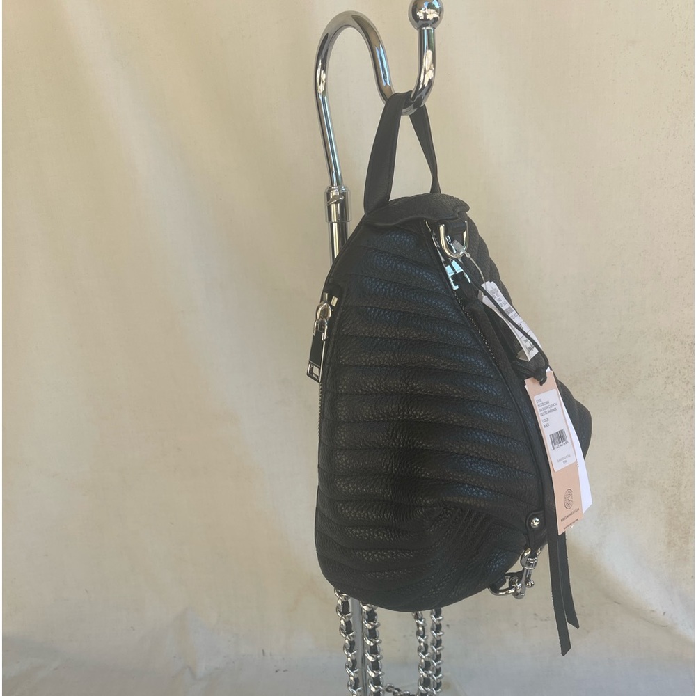 Julian Chevron Quilted Backpack Small black leather, New (Comes w/ removed tags) - Picture 5 of 14
